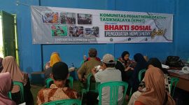 Masyarakat Desa Pusparahayu antusias mengikuti pengobatan gratis Homeopathy Minggu 6/7/2025 (Foto: Insan/Gentra.id)