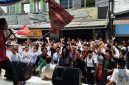Aksi Forum santri Tasikmalaya kecam Tayangan stasiun televisi Trans7 (foto: Ali)