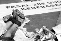 Aksi solidaritas untuk Tempo (foto: Ilustrasi)