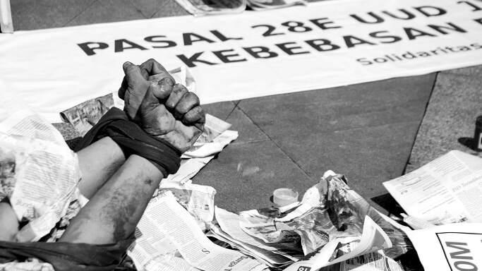 Aksi solidaritas untuk Tempo (foto: Ilustrasi)