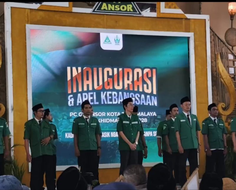 GP Ansor Kota Tasikmalaya Gelar Inagurasi dan Apel Kebangsaan di Halaman Gedung Juang Tasikmalaya Sabtu 15/11/2025 (Foto: Istimewa) 